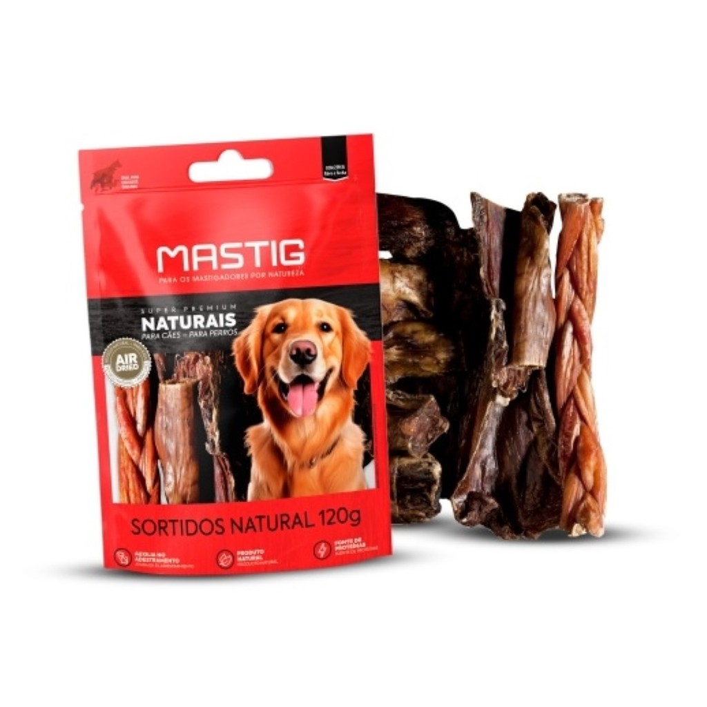 Petisco Sortido para Cães Sabor Natural 120g - Mastig em Oferta na Shopee