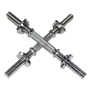 Barra Halter 40cm Maciça Cromada Com Rosca Par (2 UND)