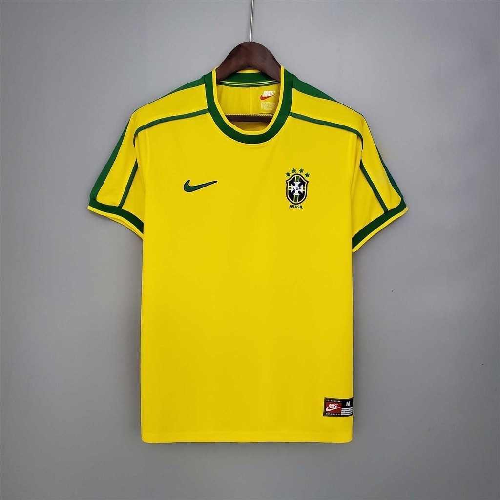 Camisa De Futebol Tailandesa Versão 1998 1 : 1 Brasil House Retro Camisas XUC8