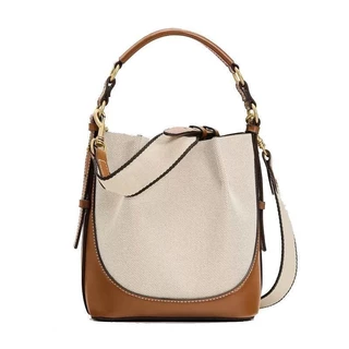 Zara 2024 Novo Estilo Moda Tudo Em Combinação Bolsa Mensageiro Com Alça De Ombro Larga Marrom
