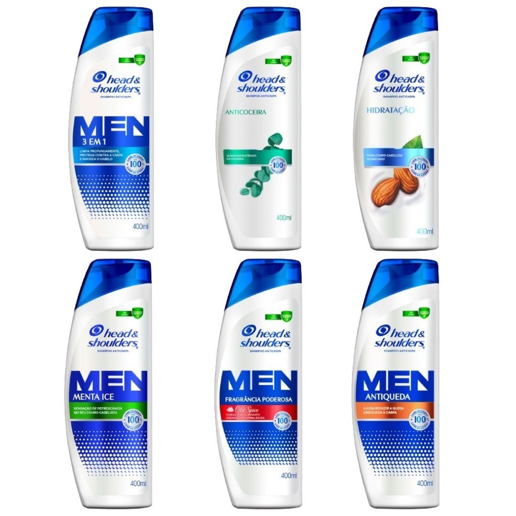 Shampoo Anticaspa Head & Shoulders 400ml Fragrâncias Shampoo Anticaspa Head & Shoulders 400ml Fragrâncias