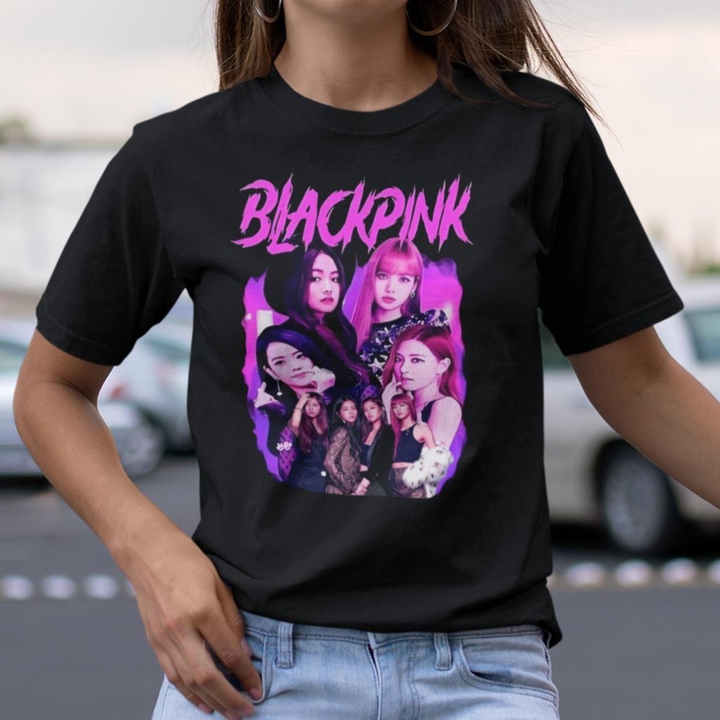 Camiseta Básica Black Pink K-Pop Album Square One Quarteto