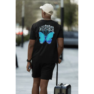 Camiseta Streetwear Borboleta Skatista Unissex Lançamento Algodão