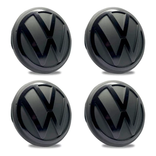 Jogo Calota Centro Roda Polo Tcross Nivus Virtus 56mm Black