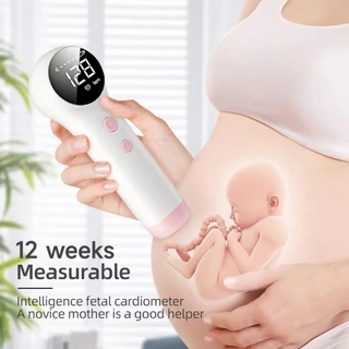Monitor Cardíaco Fetal Doppler De Mão De Ultra-Som Para Grávidas Estetoscópio Batimento Bebês 0 Radiação