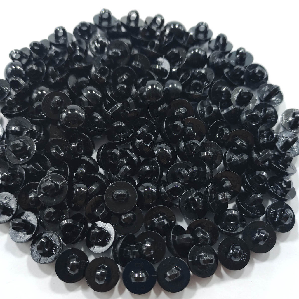 Botão de costura pezinho preto 11.5mm 100un artesanato