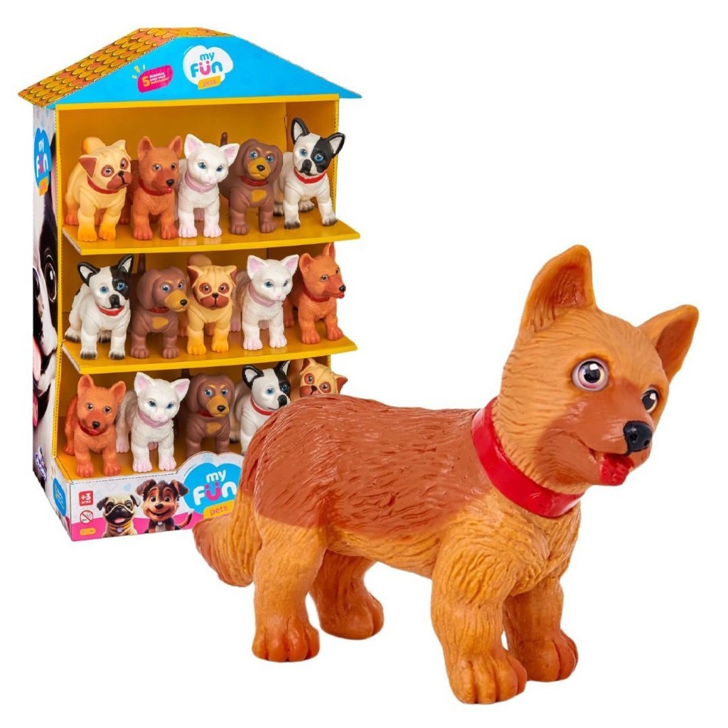 Bonecos Pets Cachorro Pastor Alemão Brinquedo Menina Menino Faz de ...