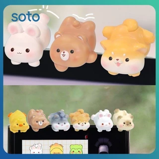 Soto Decoração De Tela De Monitor De Tv De Computador, Ornamento De Animal Fofo De Desenho Animado, Dispositivo De Navegação De Carro, Decoração De Brinquedo, Presente