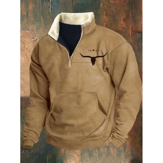 2024 Novo Produto Primavera Outono Outono Outono-Outono Masculino Lazer ao ar livre Tendência de venda a quente Temperamento Madura Escovado Top Sweatshirt