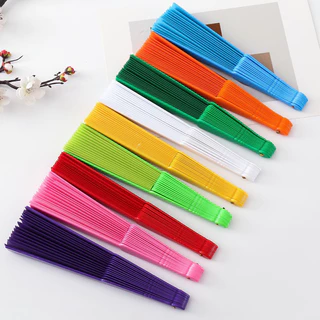 Leque Para Uso Dia a Dia Dança Festa Lembrancinha Liso Diversas Cores em Oferta na Shopee