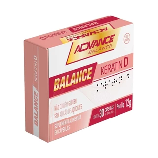 Balance Keratin D 600mg Advance Balance 30 cps em Oferta na Shopee