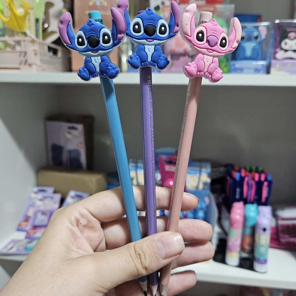 Lapis Com Aplique Stitch - Lapis Lilo E Stitch | Shopee Brasil