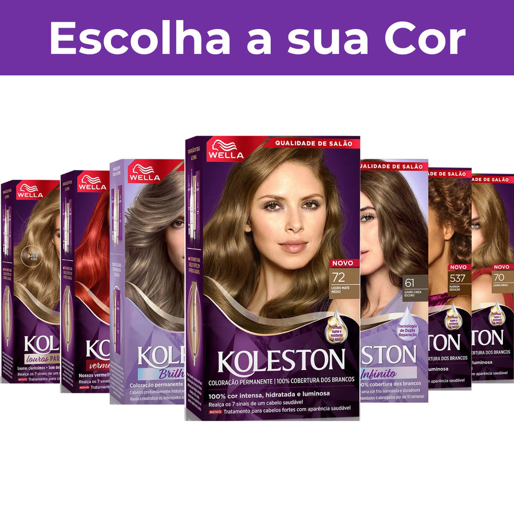 Kit com 2 Tinturas Koleston Wella – Coloração Creme Permanente Cor ...