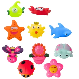 Pack 5 Bichinhos Brinquedo De Banho - Castela