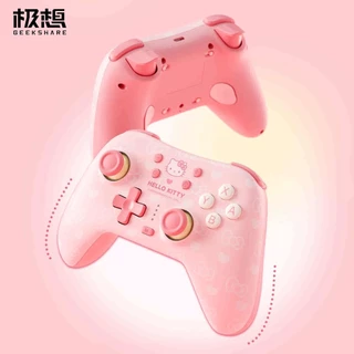 Controlador De Gamepad Geekshare Sanrio HelloKitty Com Luz Temática Sakura Series Para Nintendo Switch/PC/Android/iOS