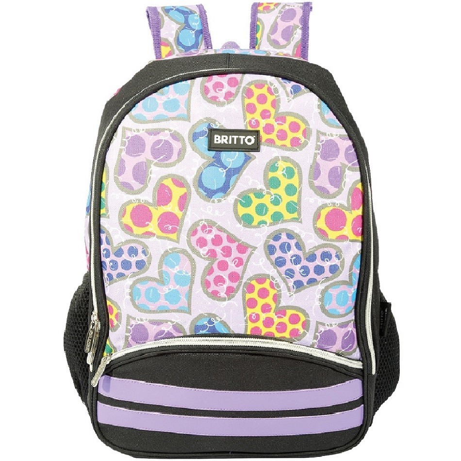 MOCHILA BOLSA ESCOLAR REFORCADA ROMERO BRITTO CORACAO PURPLE YANGZI Shopee Brasil