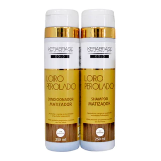 Kit Loiro Perolado Shampoo e Condicionador Gold – Kerabrasil