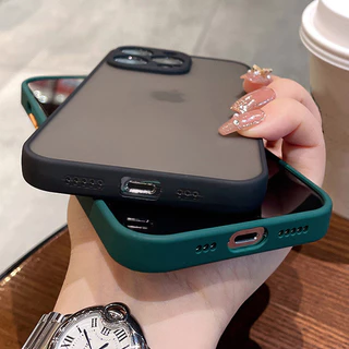Capa De Telefone Fosca Simples Para iPhone 15 14 13 12 11 Pro Max 14 15 Plus Silicone Transparente TPU À Prova De Choque