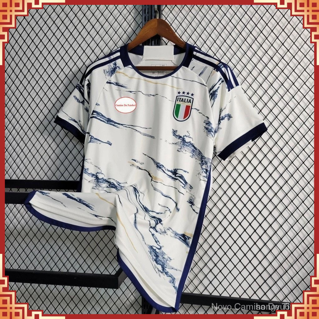 【Frete grátis】 Camisa de time 2023 Away Branca Camisa de Futebol