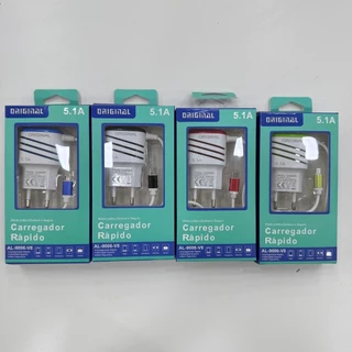 Carregador Rápido V8 5.1A Com 2 Entrada De USB