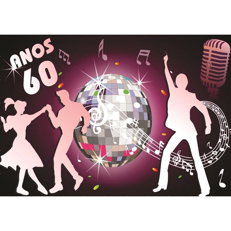 Painel em lona Anos 60 festa | Shopee Brasil