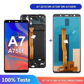6.0" Nacional A7 2018 Frontal Dislay Com Aro Compativel A750 SM-A750F Incell&Oled Tela Nova Lcd