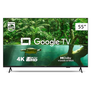Tv Philips 55 Polegadas 55pug7408/78 4k Google Tv Wifi 5g com Voz Bluetooth Dolby Atmos