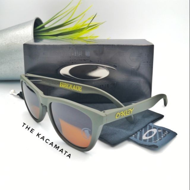 Oaklay frogskins Granada Óculos De Sol ori Lentes Polarizadas Gift oakley Strap & Size