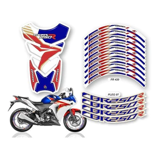 Kit Adesivos Honda Cbr 250r - Tankpad + Friso + Ploter Vinil