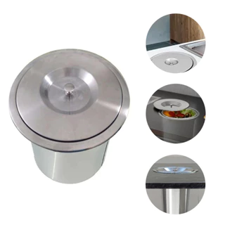 Lixeira de Embutir em Pia Aço inox 5 litros EMB-05