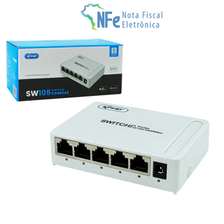Switch 5 Portas Rj45 Gigabit Rede 10/100/1000 Mbps Ethernet Hub Bivolt 110 220V MDI MDI-X VLAN