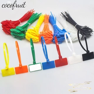 COCOFRUIT 100pcs Abraçadeiras Etiquetas De Etiqueta De Marca Fácil Plástico Marcador De Fio De Malha Laços De Nylon