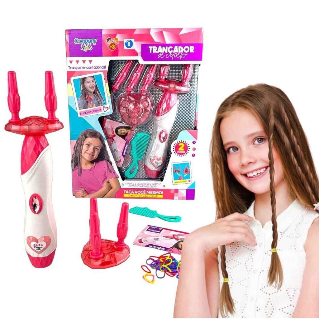 Brinquedo trança mágica de cabelo trançador Funciona a pilha | Shopee Brasil