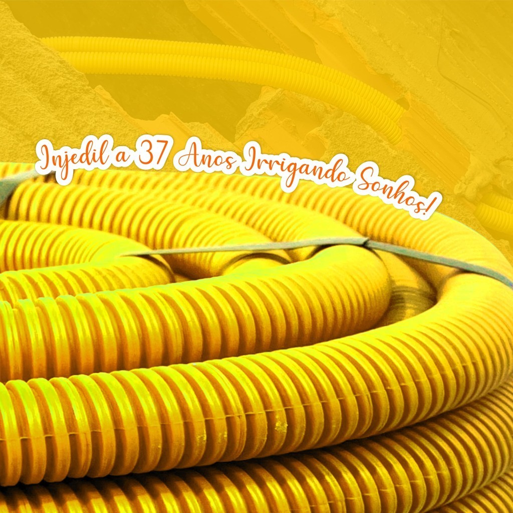 Eletroduto Corrugado 5/8 Amarelo Reforçado 50 Metros | Shopee Brasil
