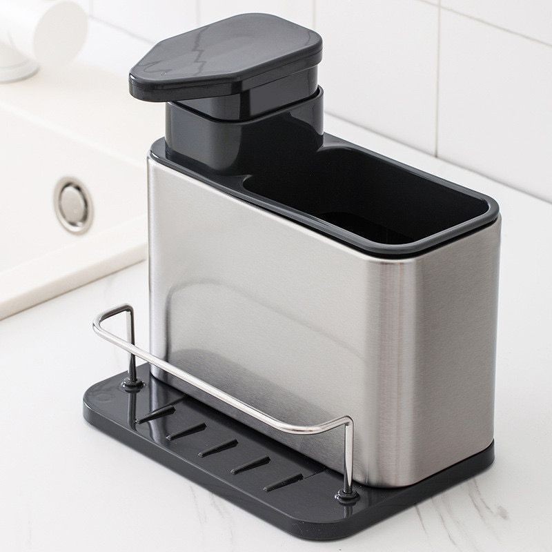 Armazenamento de louça de cozinha Dispensador de sabão de aço inoxidável