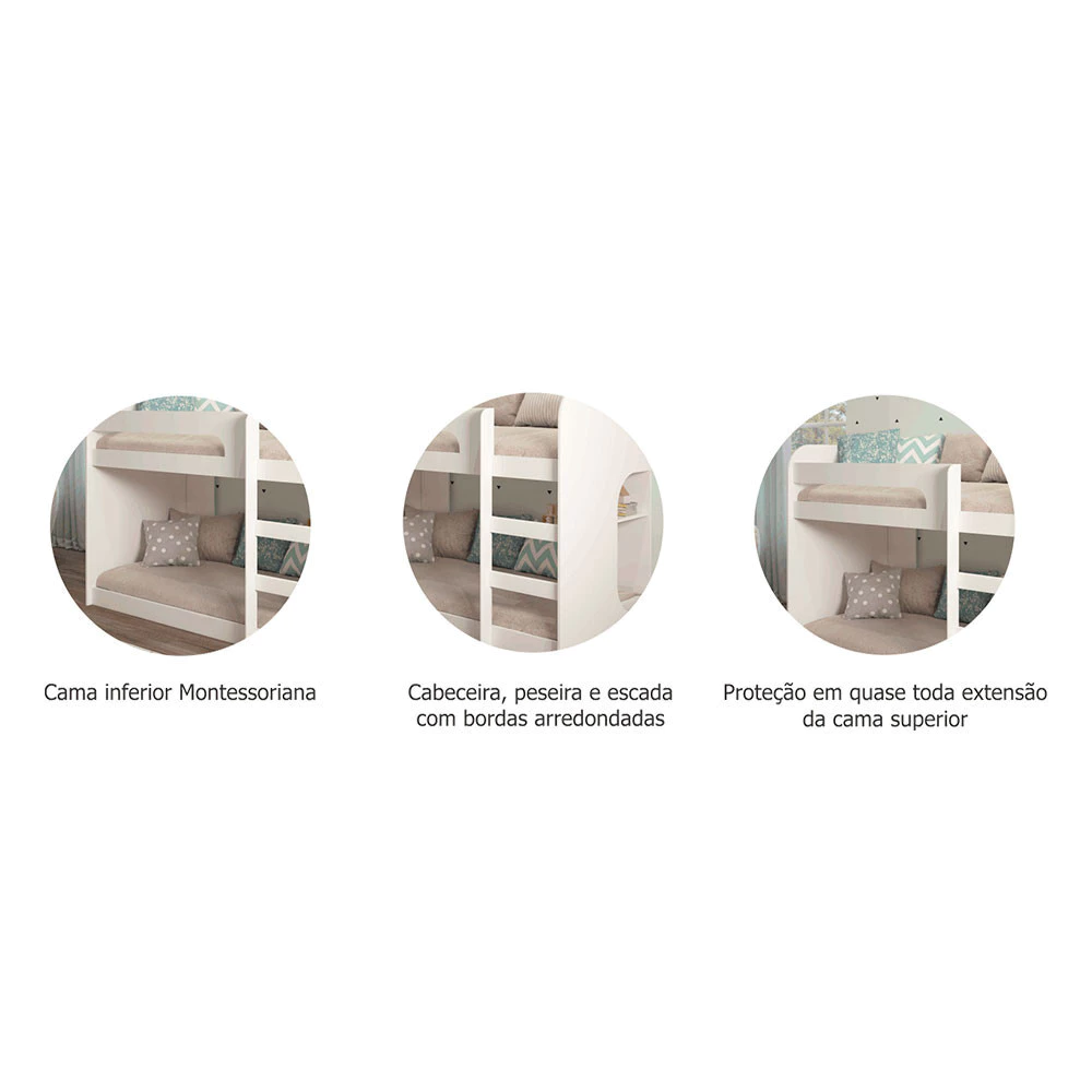 Em resumo, a beliche montessoriana é uma escolha que une funcionalidade, estética e os princípios montessorianos de autonomia e liberdade, enquanto garante segurança e aproveitamento do espaço.