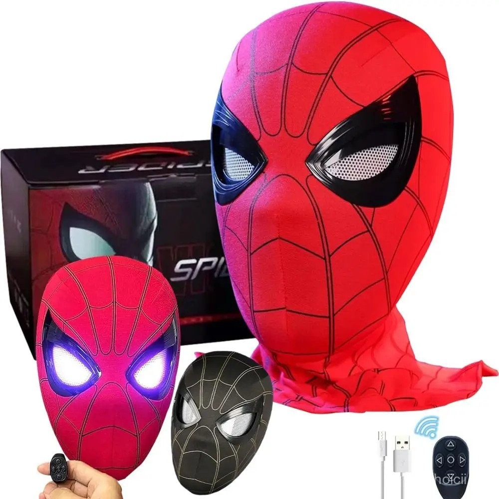 Máscara Do Homem Aranha Olhos Móvel Controle Remoto Peter Parker ...