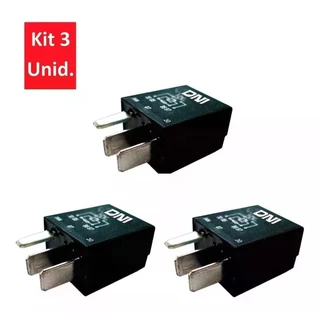 3 Mini Relés Auxiliares - 12V - 40A - DNI 0125
