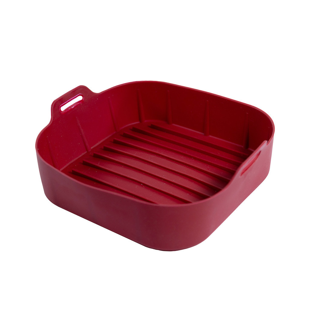 Forma Cesto de Silicone para Airfryer Microondas com Alça Grossa e Resistente Cherry 19x5cm Wincy