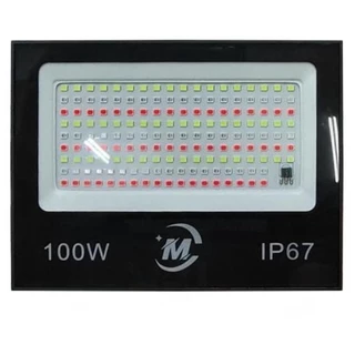 Refletor Led Holofote 100w Bivolt Rgb Colorido C/ Controle IP67
