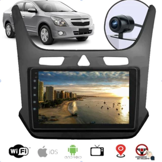 Central Multimidia para Chevrolet COBALT com Kit (TELA ,CHICOTE e MOLDURA)