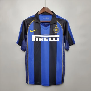 01-02 home retro Futebol Camisa De # ronaldo Recoba EM53