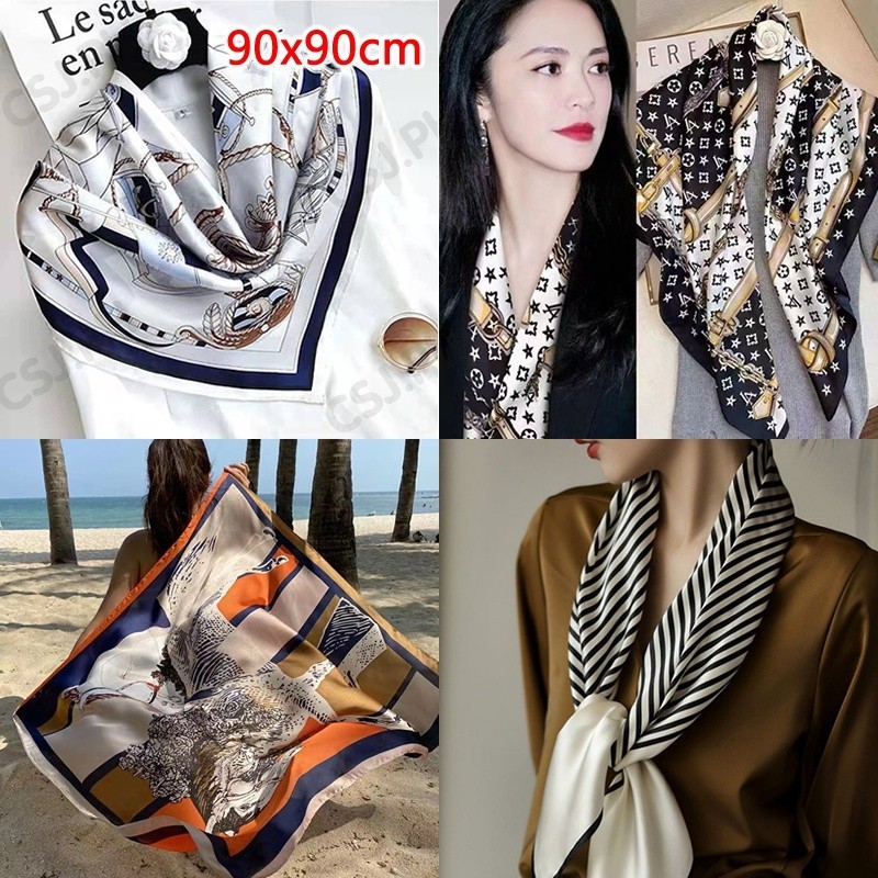 90 * 90cm Ombro Scarf Shawl Estilo Lenço De Ar Condicionado Coreano