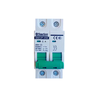 Disjuntor DC Bipolar 250Vcc 6A 10A 16A 20A 25A 32A 40A 50A 63A Corrente Continua