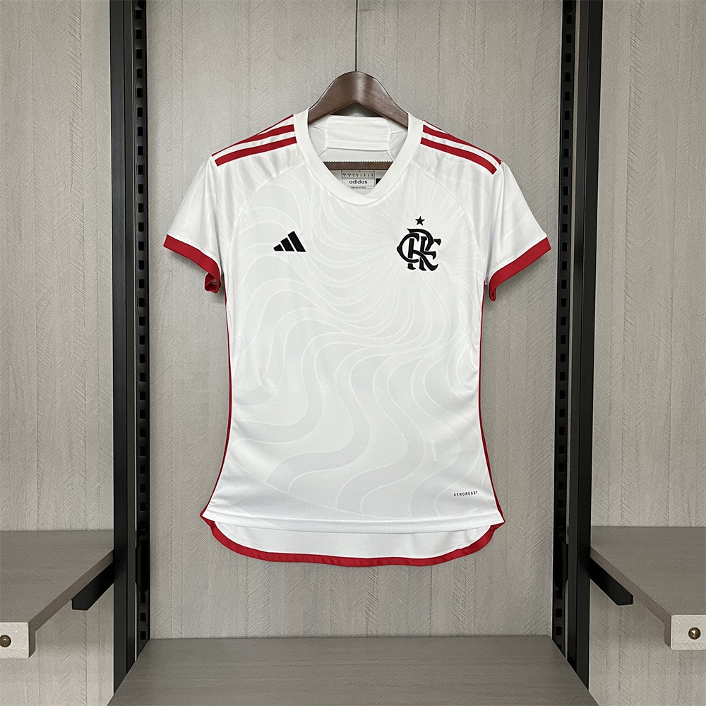 Camisa Esportiva Branca de Futebol 24 /25 F-O Flamengo Away Women (Estilo Mulher)