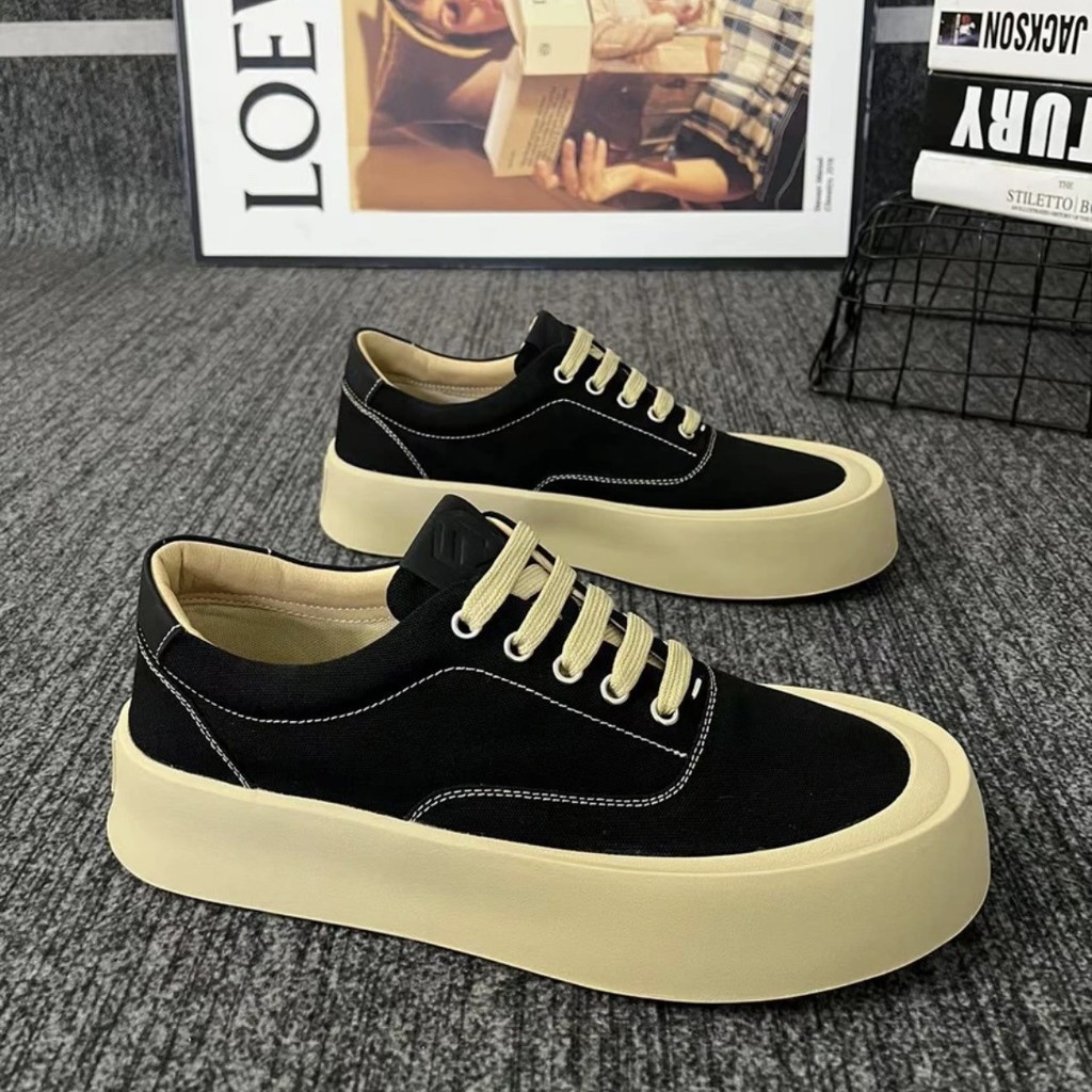 2024 Novo Estilo Plataforma Masculina Simples Novos Sapatos de Lona de Lona de Lona de Lona de Lona de Lona de Lona de Lona de Lona de Lona de Lona de Lona de Lona