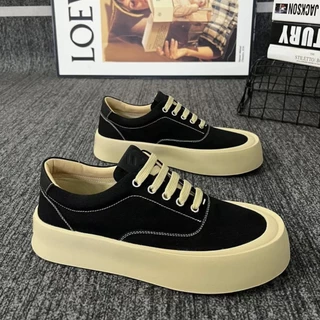 2024 Novo Estilo Plataforma Masculina Simples Novos Sapatos de Lona de Lona de Lona de Lona de Lona de Lona de Lona de Lona de Lona de Lona de Lona de Lona de Lona