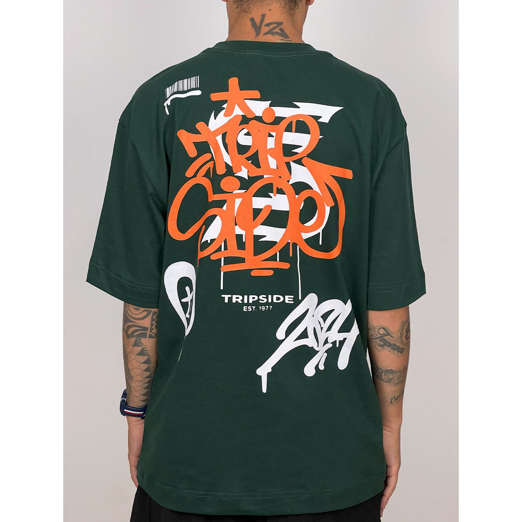 闇*)様 [EXCELLENT CONDITION] Top SAR Munik Camiseta Oversized Trip Side Science - Verde Escuro - Faz a Boa!