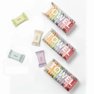 52PCS Toalha De Viagem Descartável Portátil Espessada Beleza De Limpeza Facial Comprimida Quadrada Para Cozinha De Banho Spa Ginásio