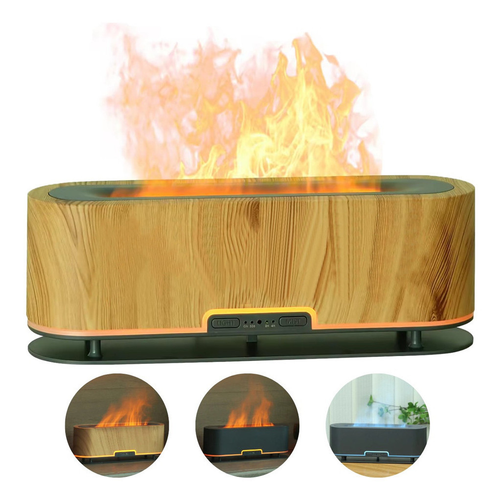 Difusor De Ambiente Umidificador D Ar Aromatizador Led Chama
